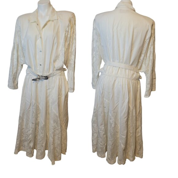 Spencer Alexis Whimsy Western White Dress Handkerchief Lace Plus Size 22 2x - Picture 1 of 4